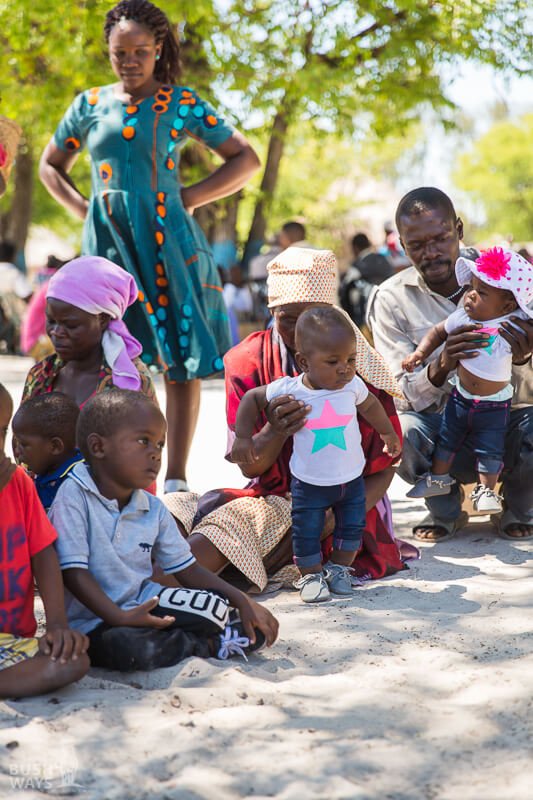 Village people sitting